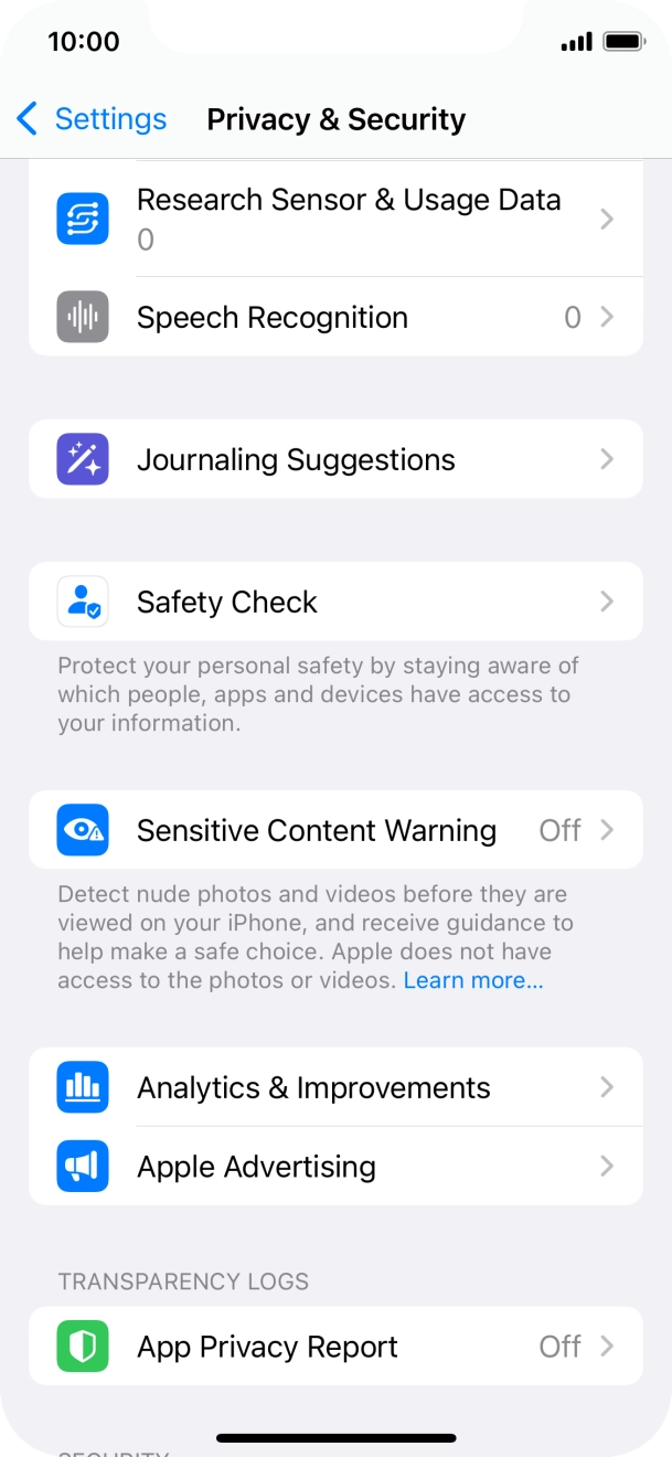 Press App Privacy Report.