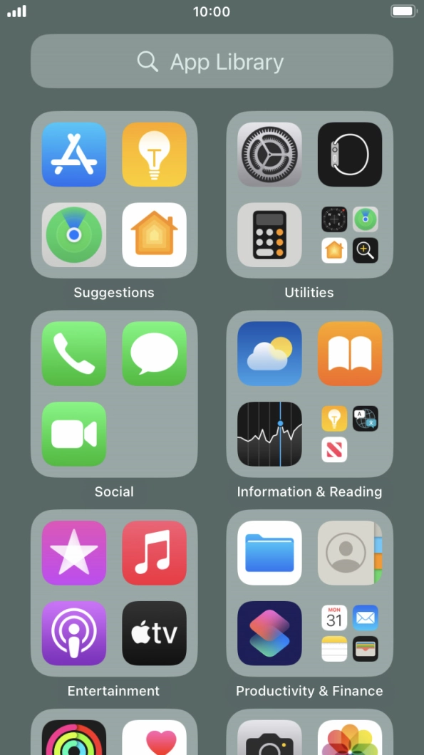Press the required app. Press the required app.