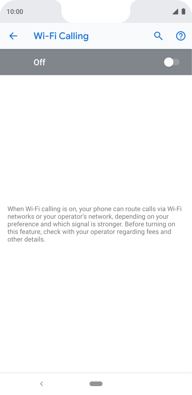 Press the indicator to turn the function on or off.