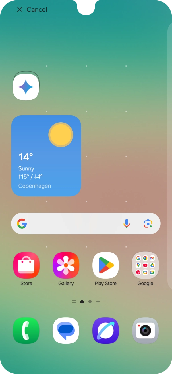 Drag the app icon to the required position on the home screen.