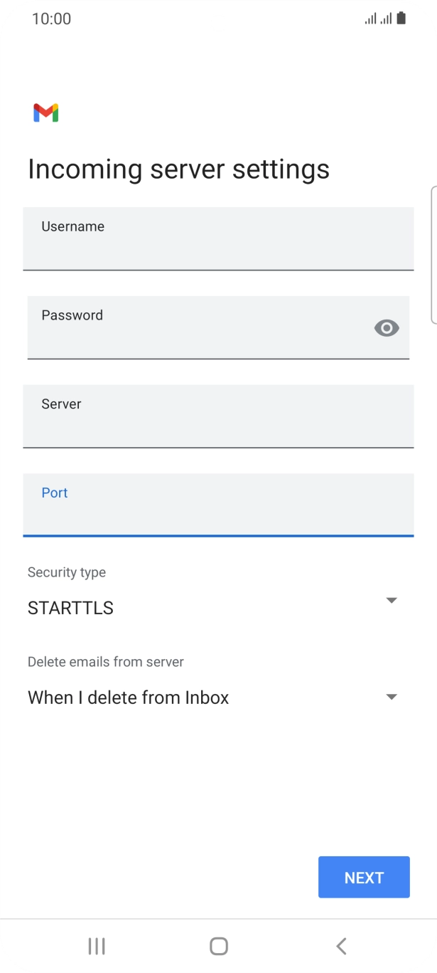 Press the drop down list below 'Security type'. Press the drop down list below 'Security type'.