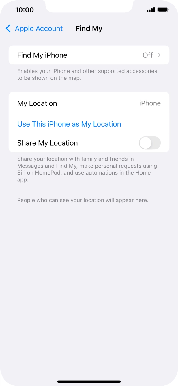Press Find My iPhone. Press Find My iPhone.