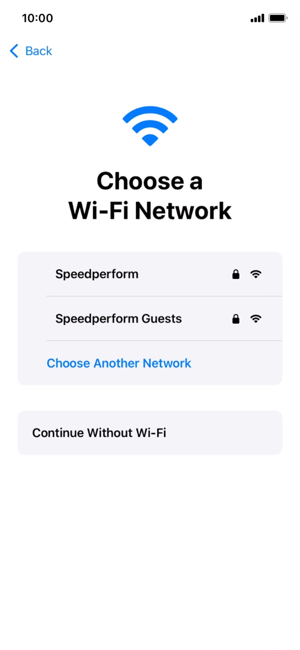 Press the required WiFi network. Press the required WiFi network.