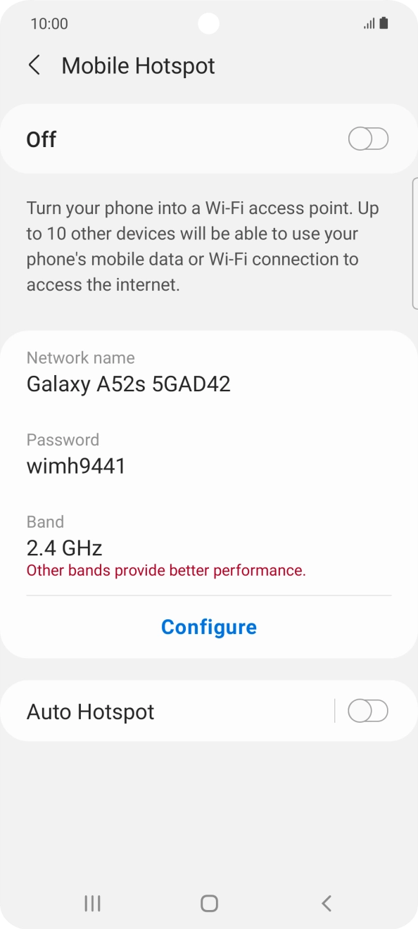 Press Configure. Press Configure.