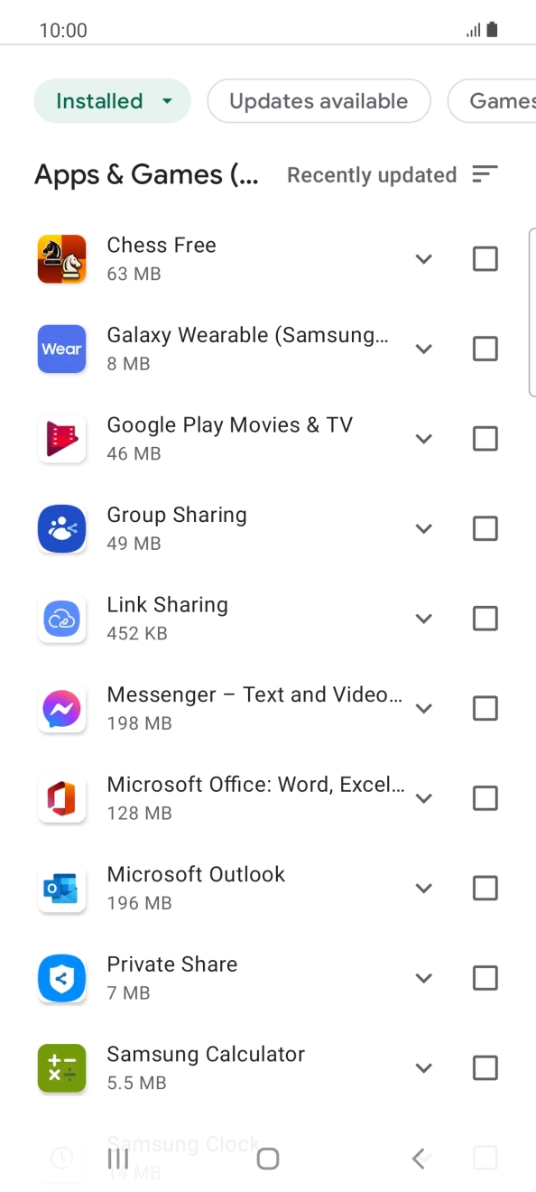 Press the required app.
