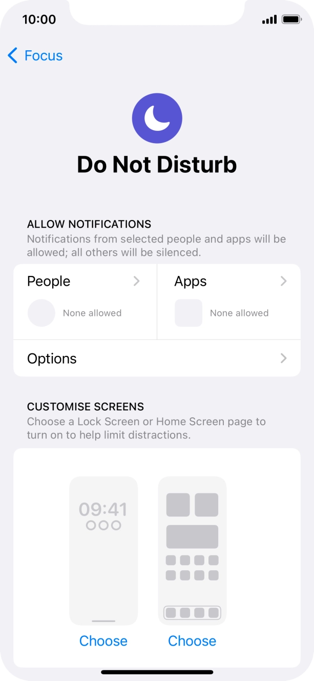 Press People and follow the instructions on the screen to select which contacts you would like to receive calls and notifications from when Do Not Disturb is turned on. Press People and follow the instructions on the screen to select which contacts you would like to receive calls and notifications from when Do Not Disturb is turned on.