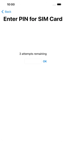 Key in your SIM PIN and press OK. The default SIM PIN is 0000.