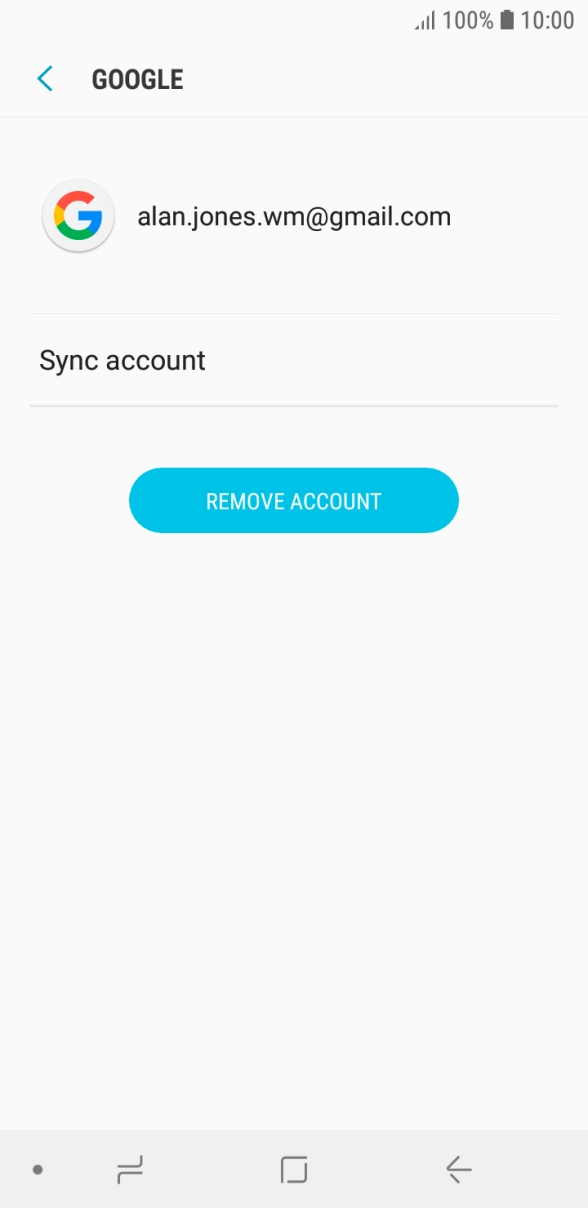 Press Sync account.