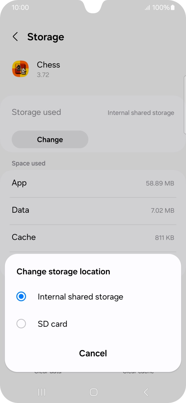 Press the name of the memory card.