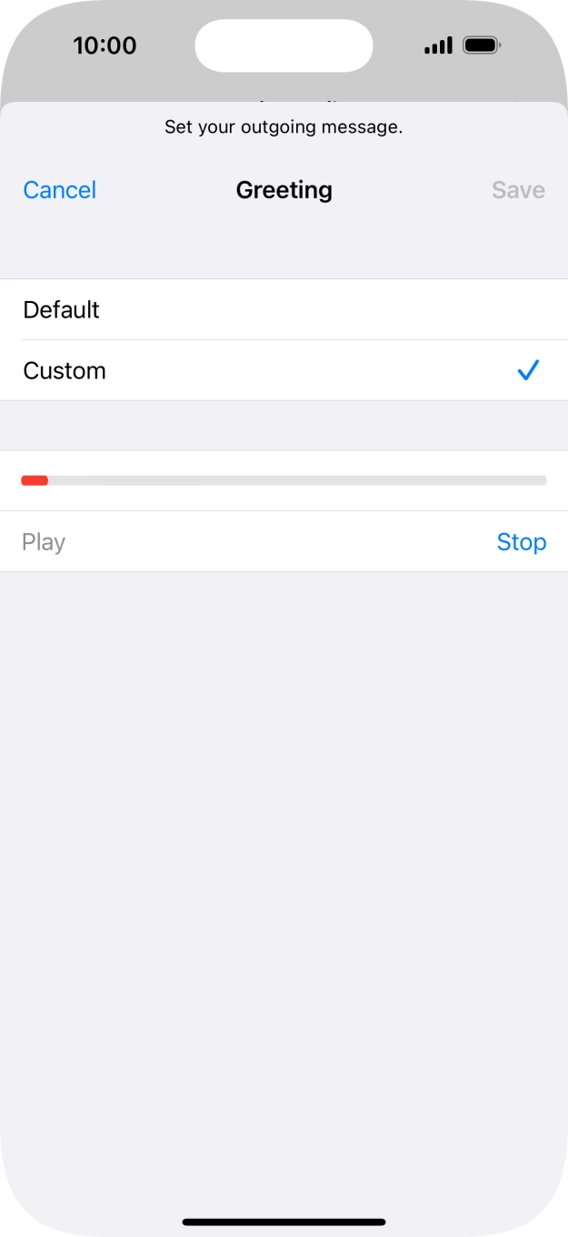 Press Stop to stop recording.