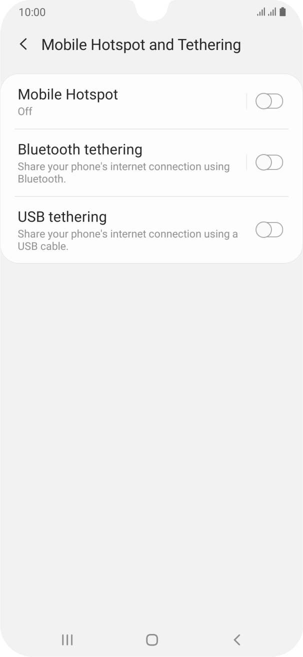 Press Mobile Hotspot.