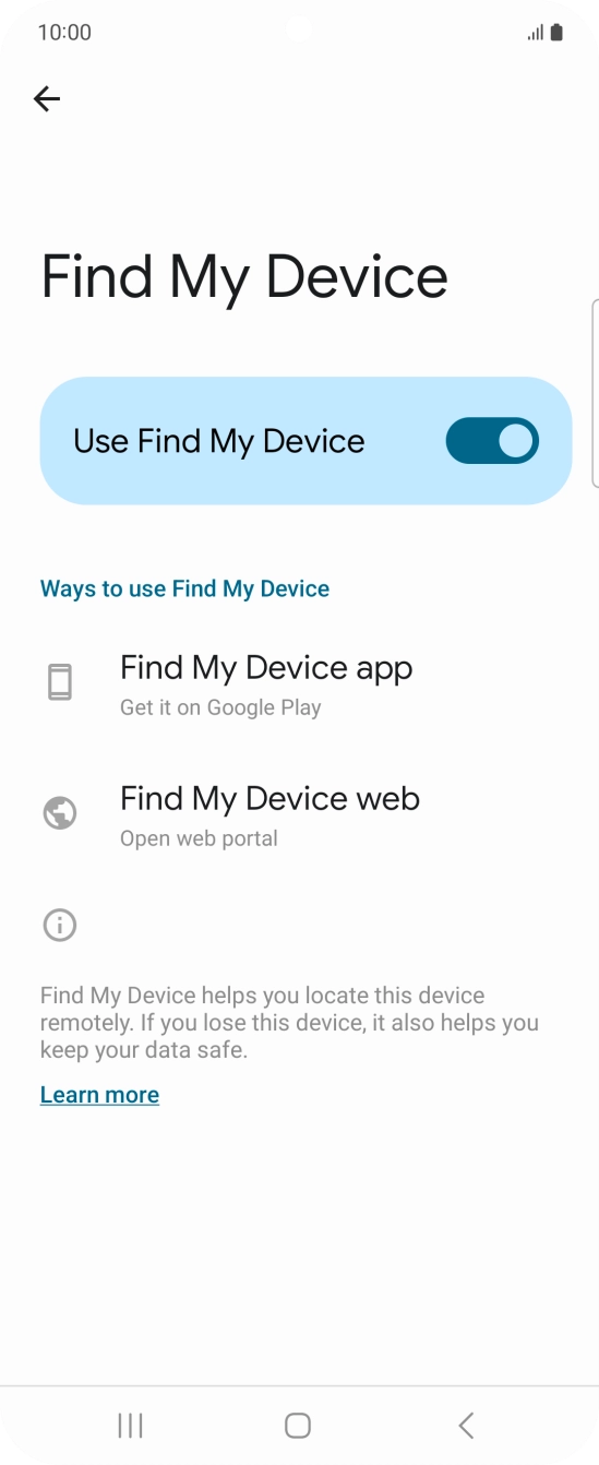 Press the Home key to return to the home screen.