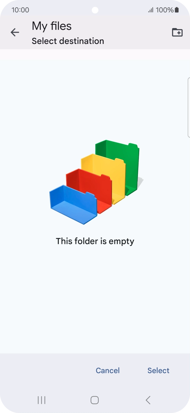 To create a new folder, press the new folder icon and follow the instructions on the screen to create a new folder. To create a new folder, press the new folder icon and follow the instructions on the screen to create a new folder.