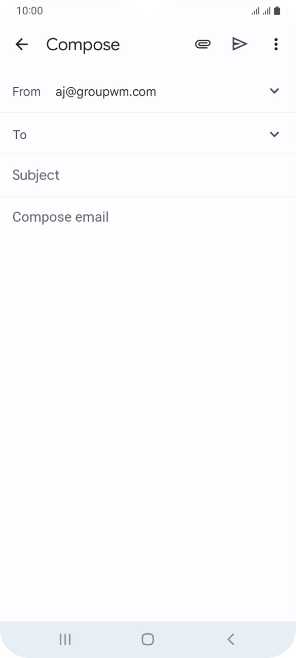 Press the field next to 'To' and key in the first letters of the recipient's name. Press the field next to 'To' and key in the first letters of the recipient's name.