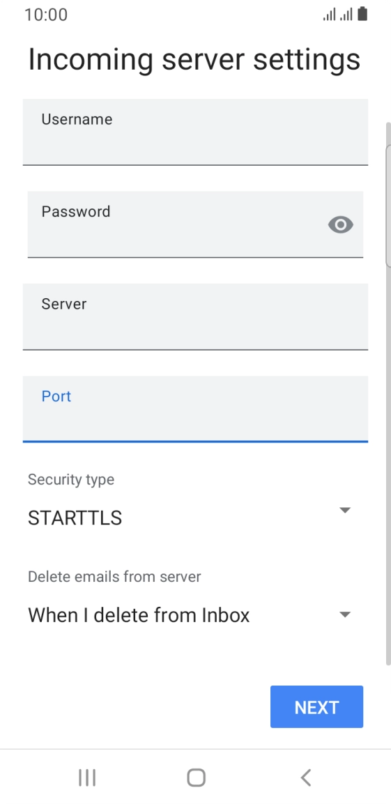 Press the drop down list below 'Security type'.