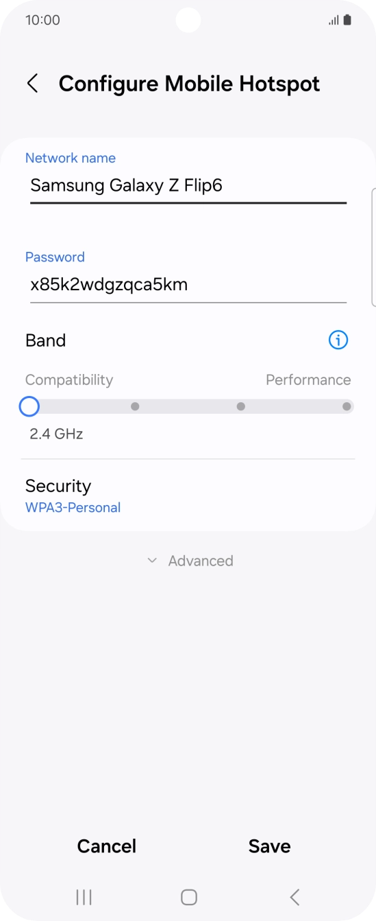 Press the field below 'Password' and key in the required password. Press the field below 'Password' and key in the required password.
