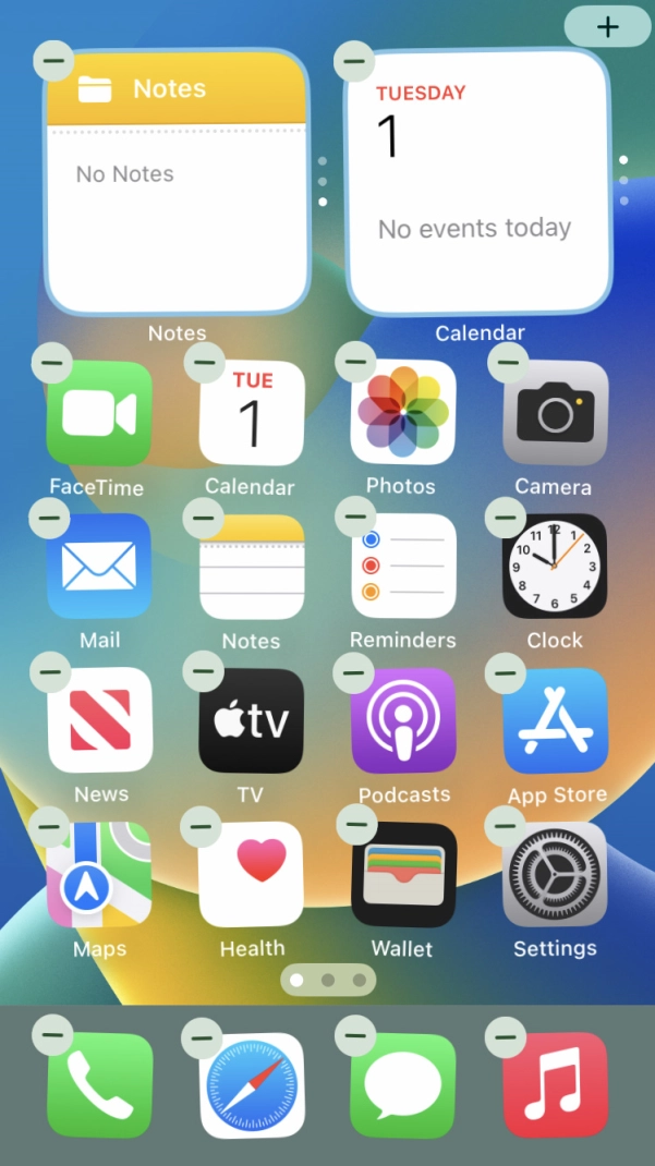 Press the home screen icon. Press the home screen icon.