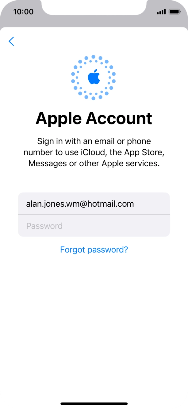 Press Password and key in the password for your Apple ID. Press Password and key in the password for your Apple ID.