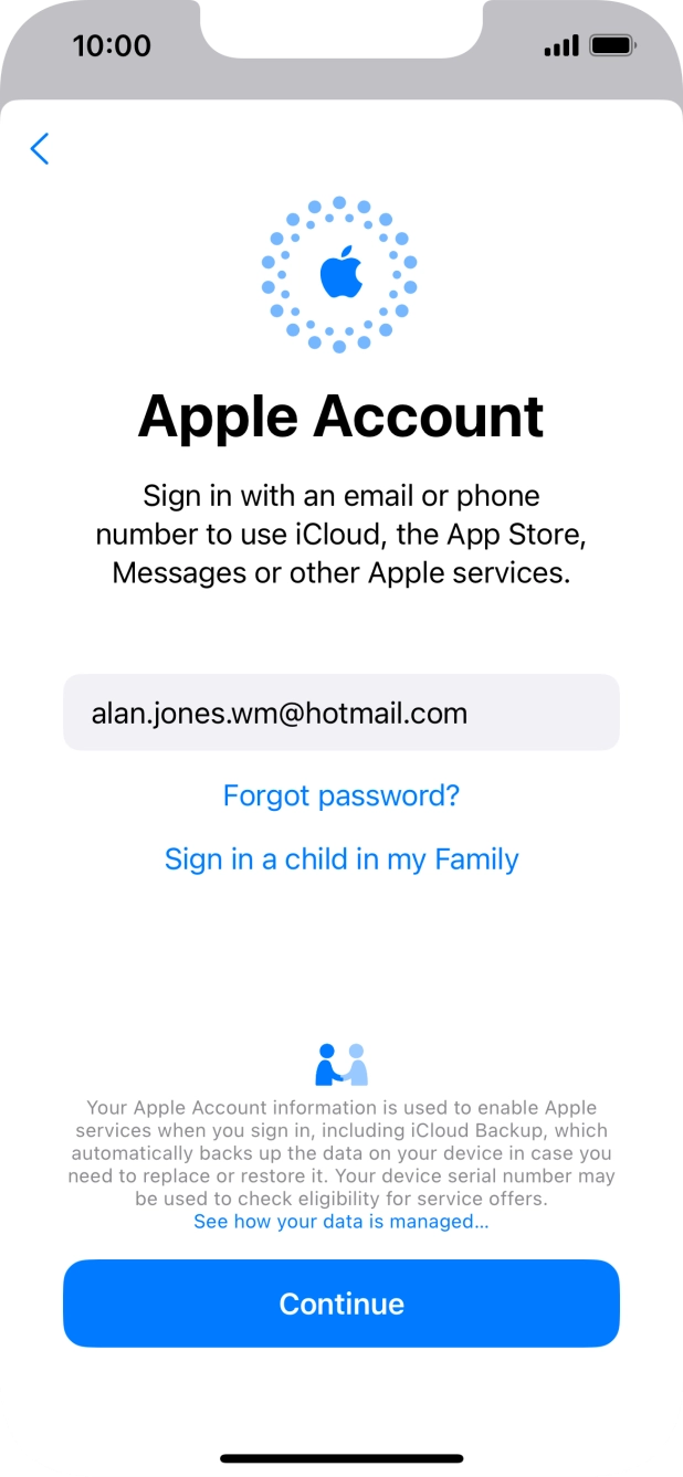Press Continue. Press Continue.