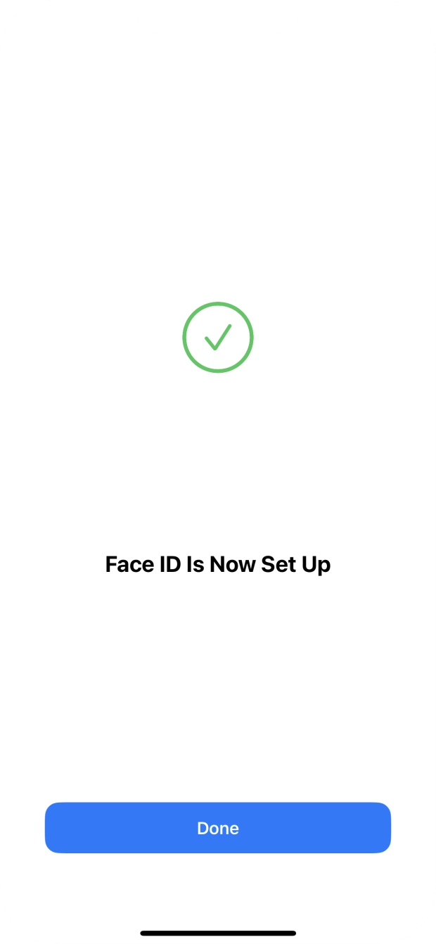 Press Done. If you haven't previously selected a phone lock code, key in a code of your own choice twice.