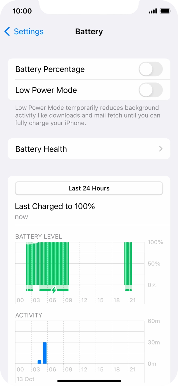 Press Battery Health.
