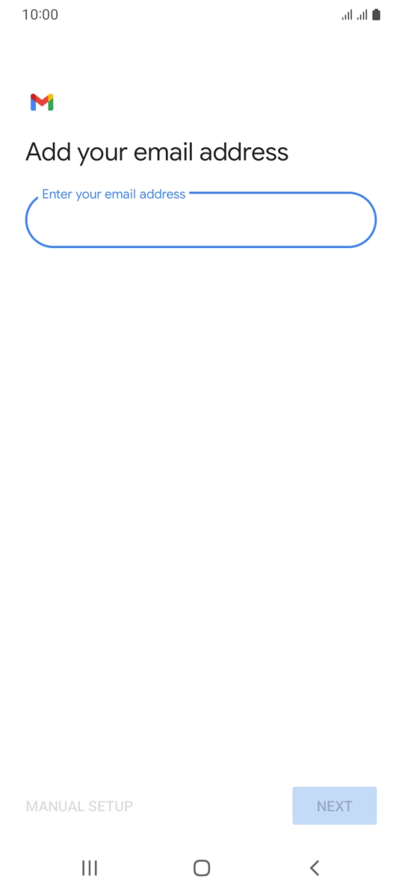 Press the field below 'Enter your email address' and key in your email address. Press the field below 'Enter your email address' and key in your email address.