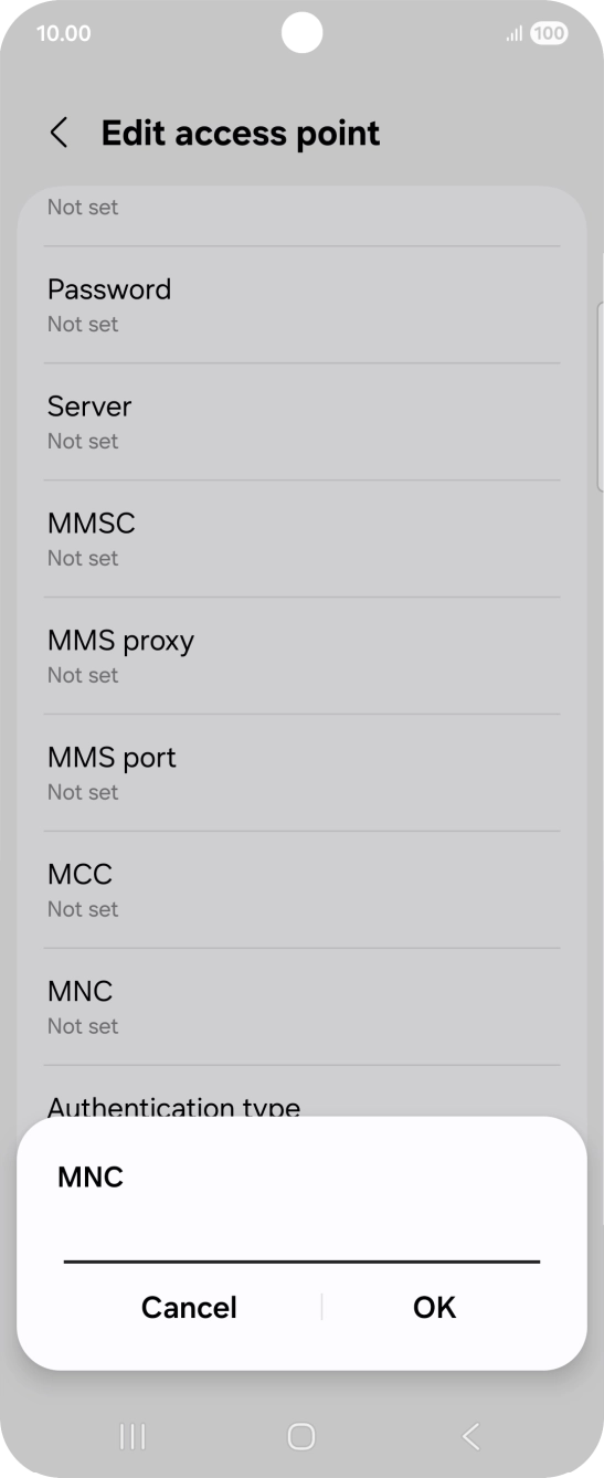 Key in 10 and press OK. Key in 10 and press OK.