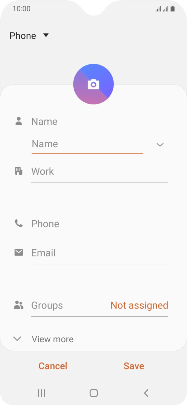 Press the address book drop down list.