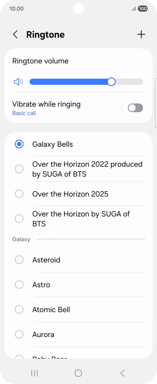 Press the required ringtones to hear them.
