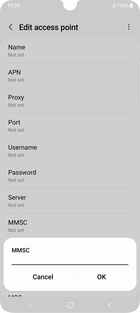 Key in http://mmsc.mms.o2.co.uk:8002 and press OK. Key in http://mmsc.mms.o2.co.uk:8002 and press OK.