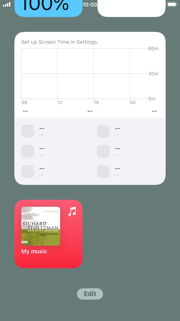 Press the Home key. Press the Home key.