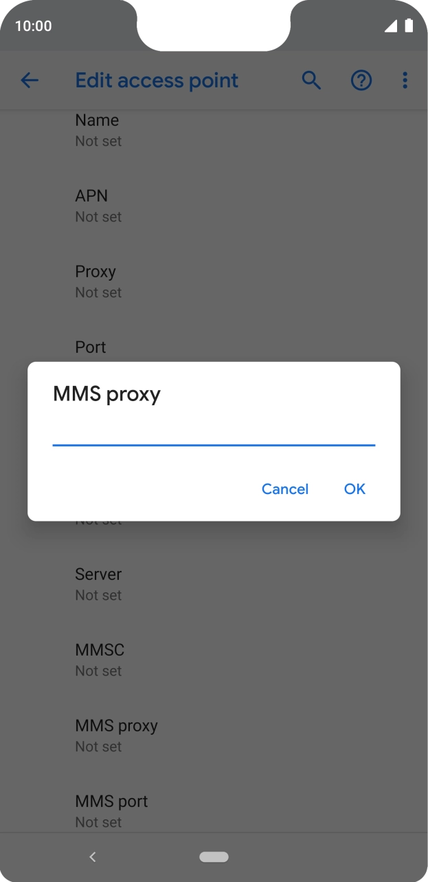 Key in 82.132.254.1 and press OK. Key in 82.132.254.1 and press OK.