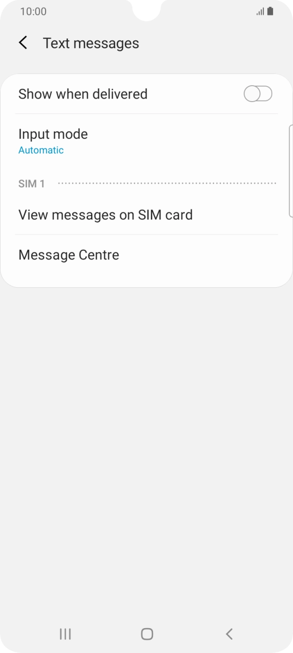 Press Message Centre.