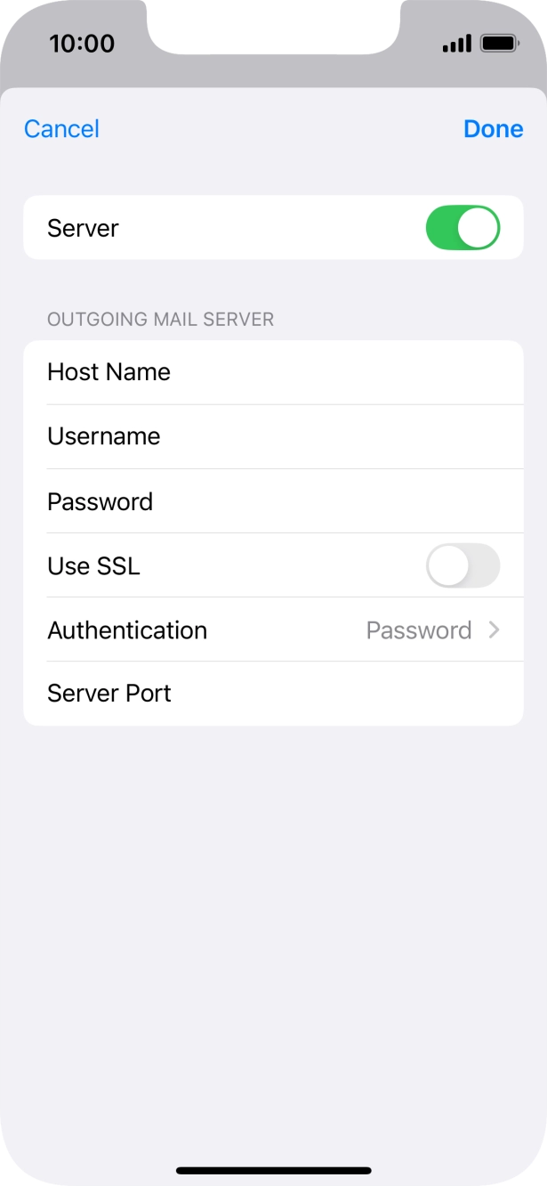 Press the indicator next to 'Use SSL' to turn on the function. Press the indicator next to 'Use SSL' to turn on the function.