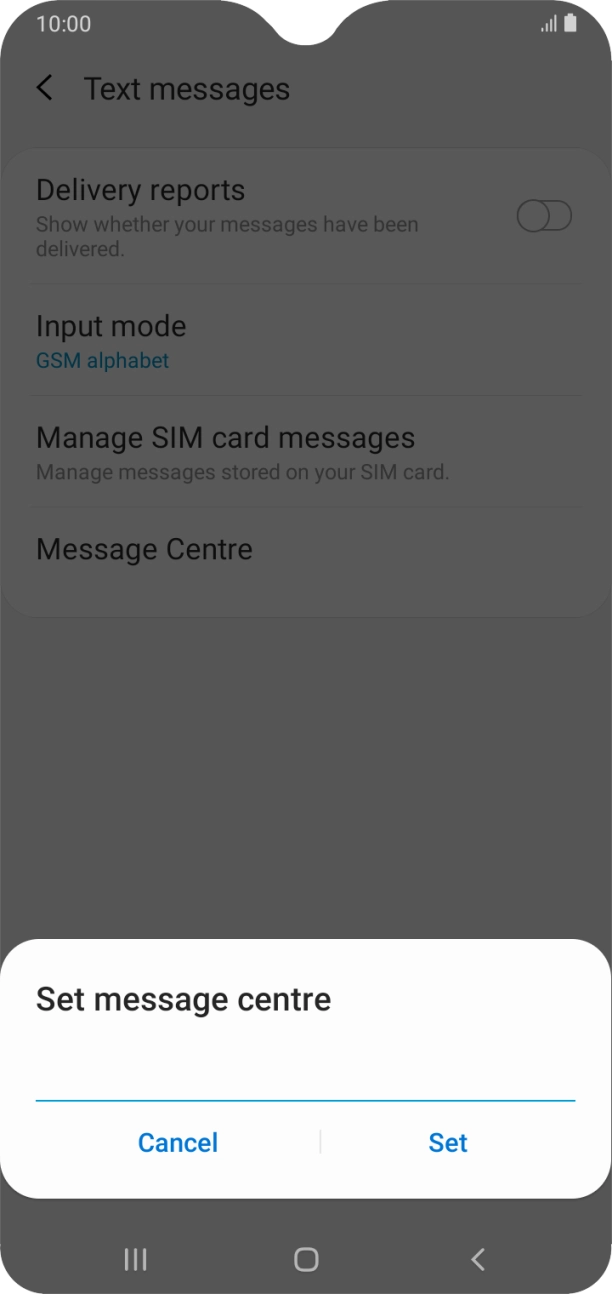 Key in +447802000332 and press Set. Key in +447802000332 and press Set.