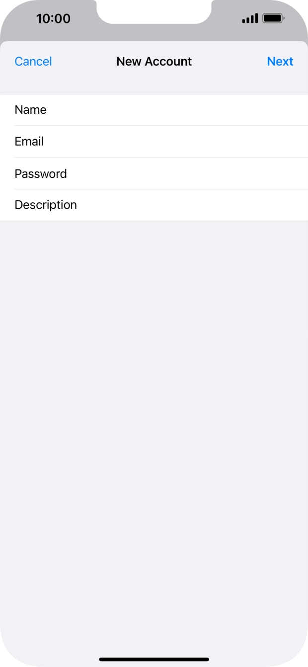 Press Description and key in the required name. Press Description and key in the required name.