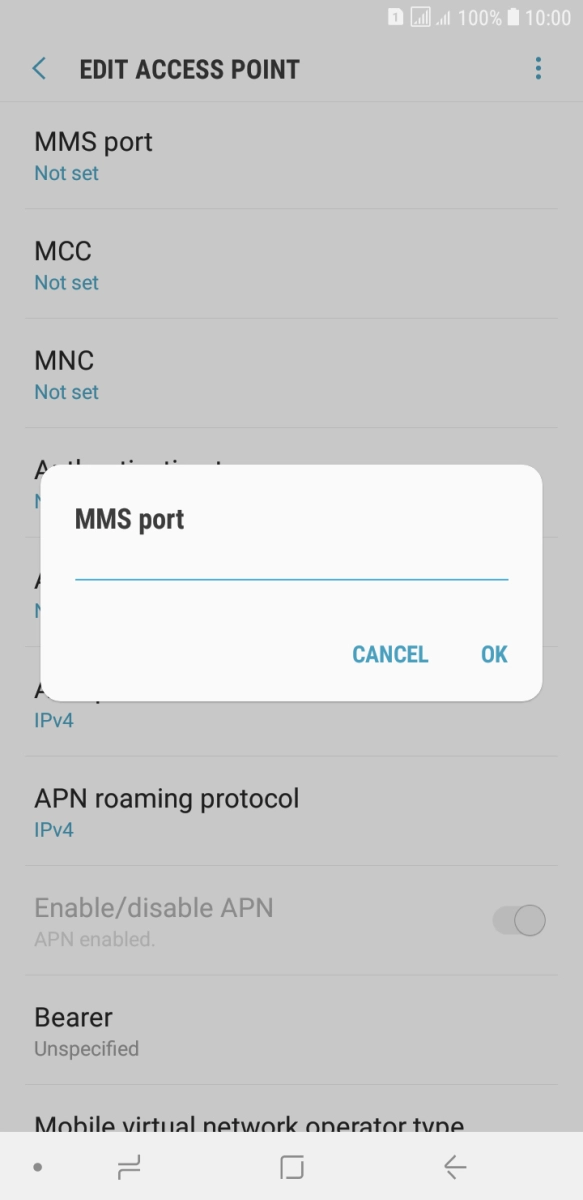 Key in 8080 and press OK.