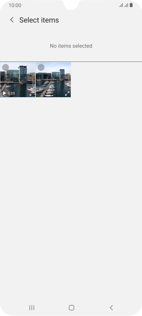 Press the required picture. Press the required picture.