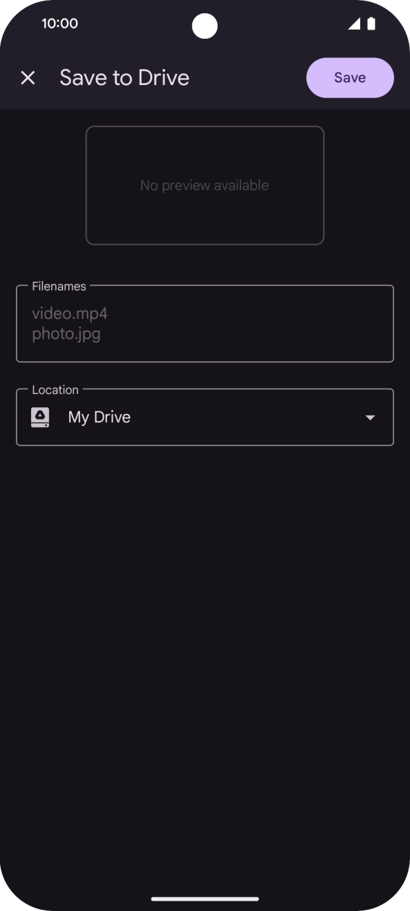 Press the field below 'Location' and go to the required folder.