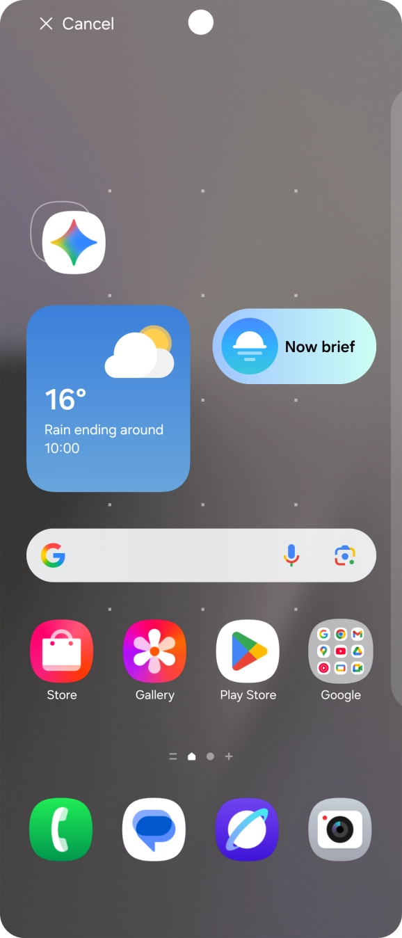 Drag the app icon to the required position on the home screen.