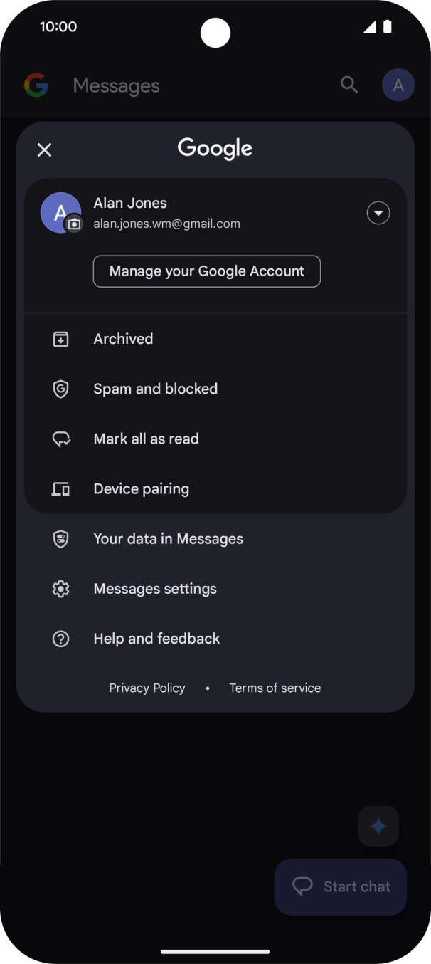 Press Messages settings. Press Messages settings.
