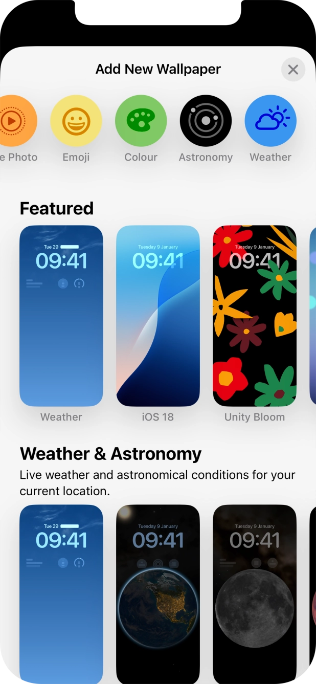 Press the required category and follow the instructions on the screen to select the required background image. Press the required category and follow the instructions on the screen to select the required background image.