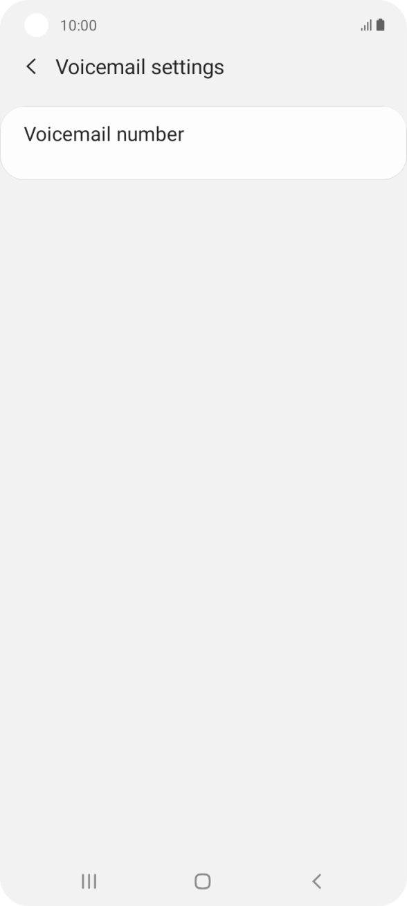 Press Voicemail number.