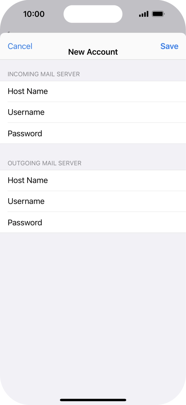 Press Save. Your email account has now been set up. To select more settings for incoming and outgoing server, proceed with the following steps.
