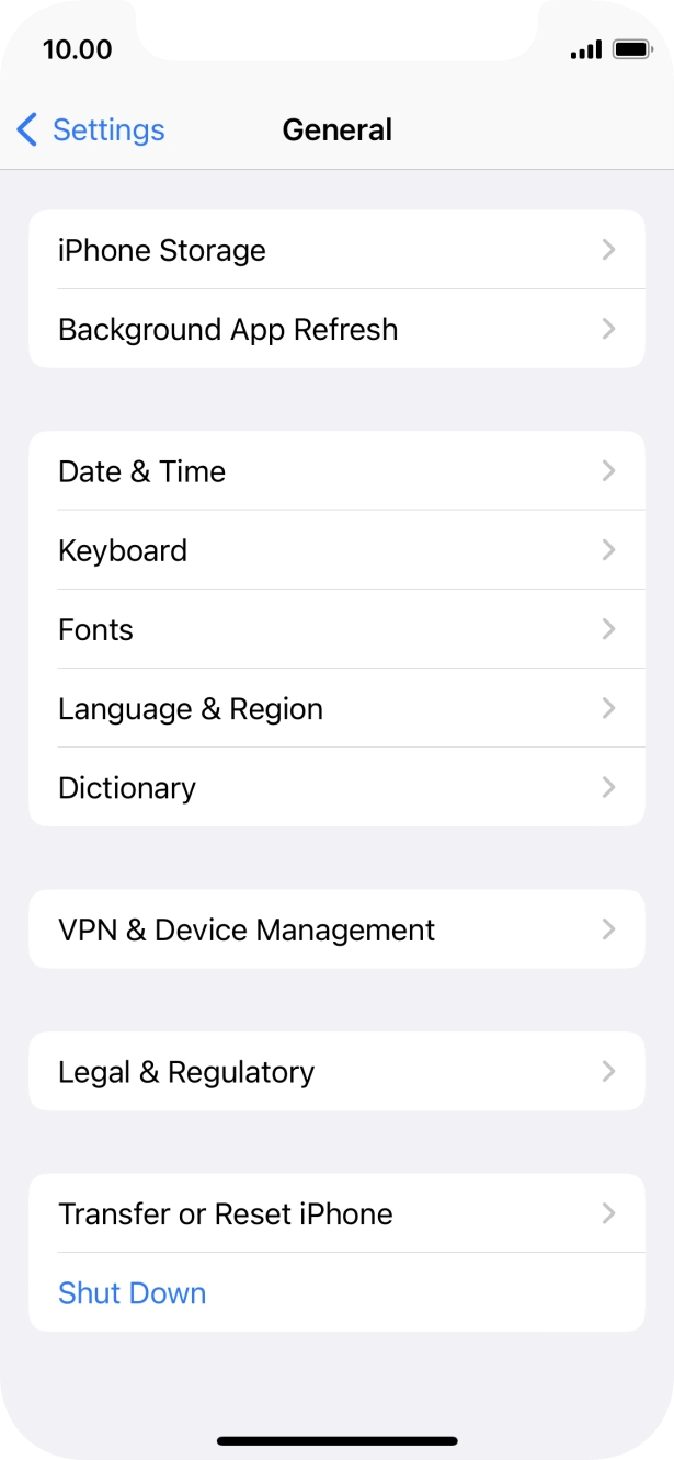 Press Transfer or Reset iPhone.