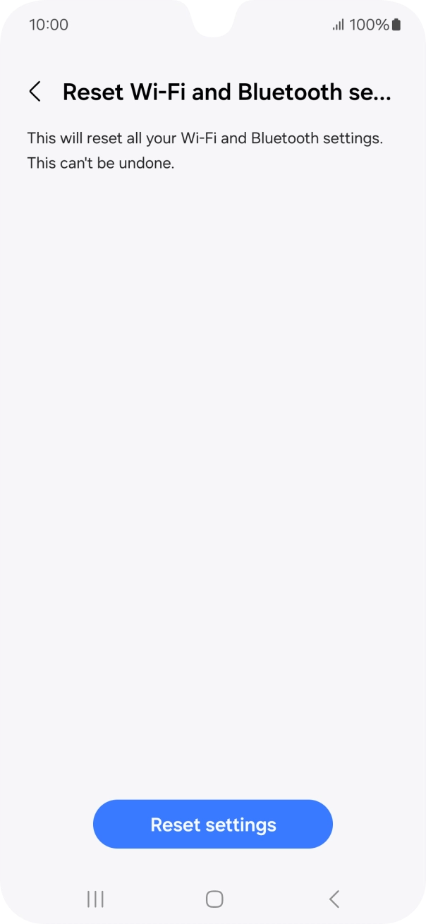 Press Reset settings.
