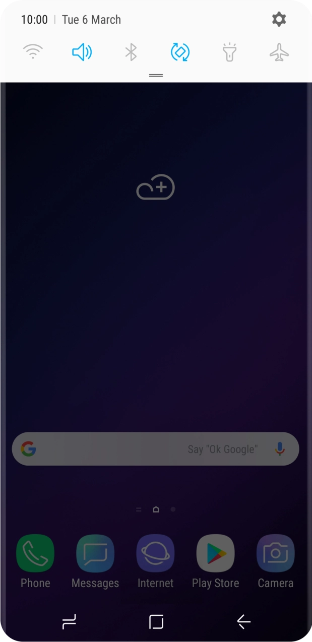 Press the settings icon. Press the settings icon.