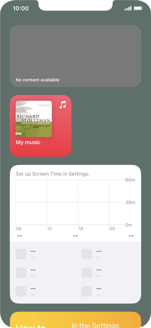 Press and hold the required Widget Stack.