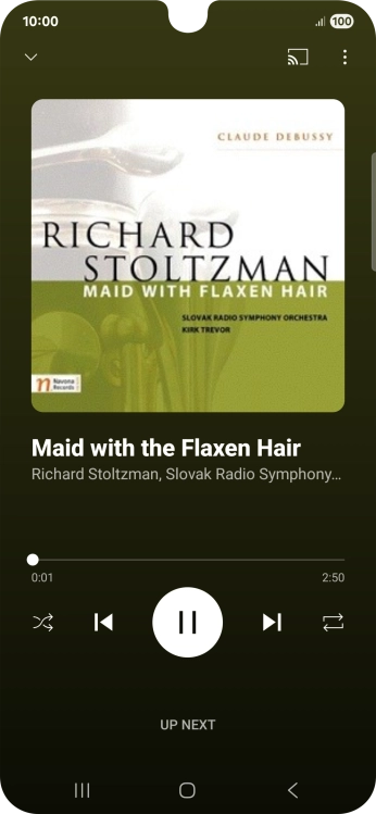 Press arrow right to go to the next audio file.