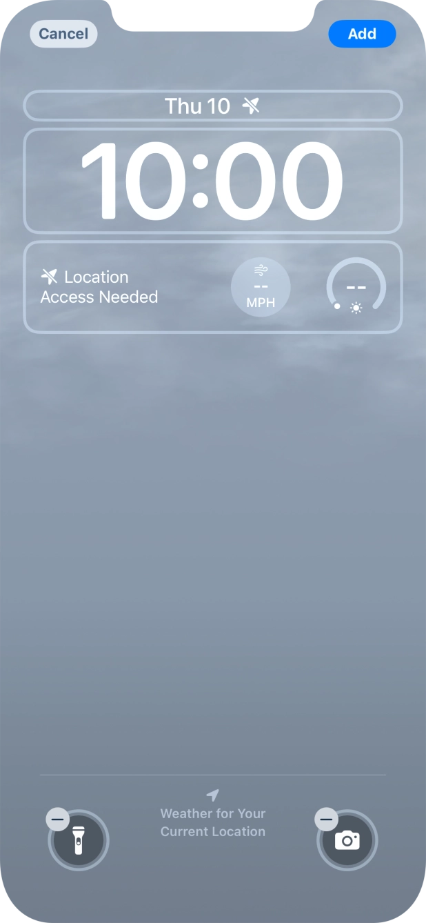 To customise the way the lock screen date is displayed, press the date widget and follow the instructions on the screen to select the required widget display mode.
